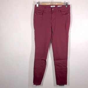 Kensie Effortless ankle mid rise raspberry pants size 6